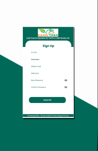 Android application Cash Tree Society screenshort