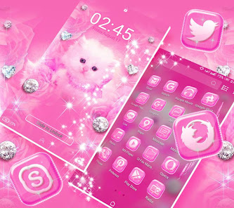 Imágen 5 Cute Pink Cat Launcher Theme android