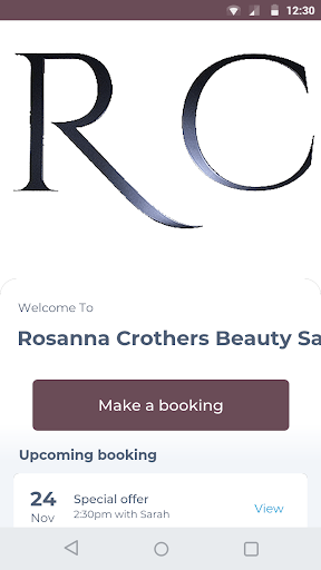 Android application Rosanna Crothers Beauty Salon screenshort