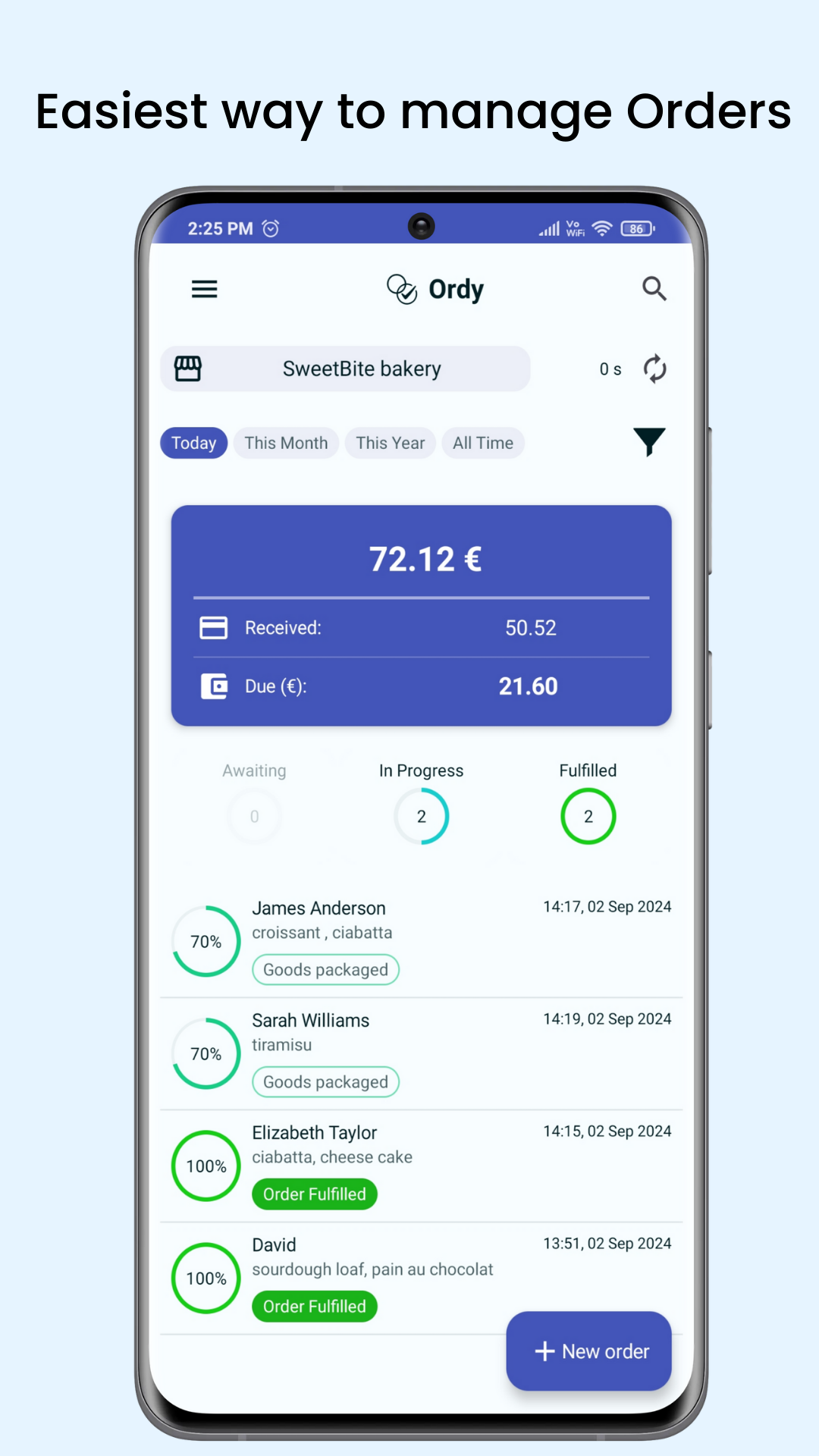 Order Management - Ordy