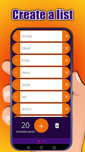 Android application Roulette of names screenshort