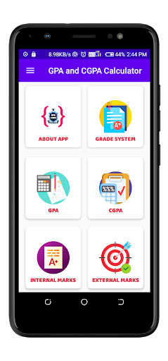 Android application GPA and CGPA Calculator screenshort