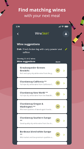 WineStein wine advisor Screen 2