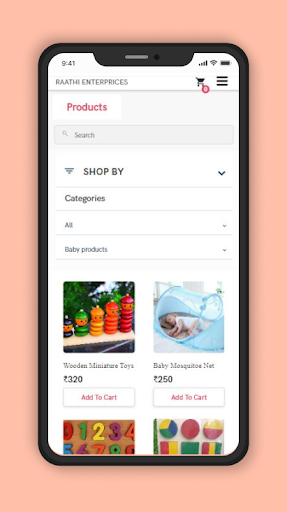 Android application Raathi Enterprises screenshort