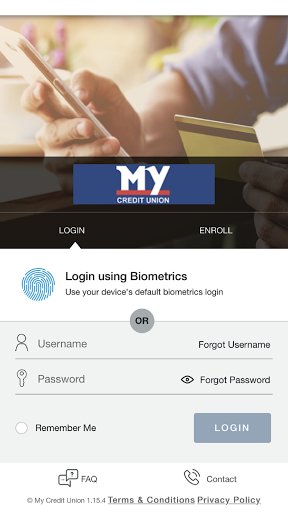 Android application MyCU Credit Card screenshort