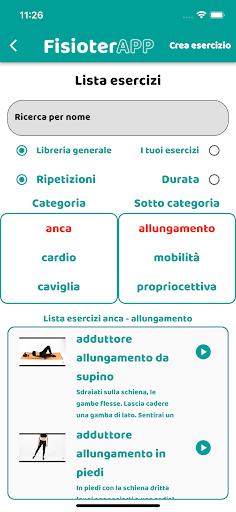 FisioterApp Screen 2