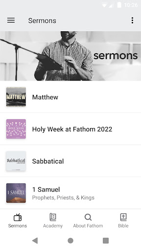 Android application Fathom Church screenshort