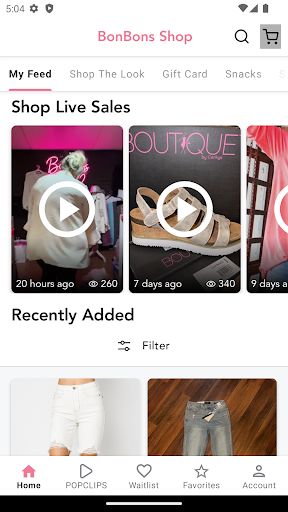 Android application BonBons Shop screenshort