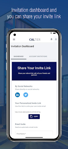Android application CalTier screenshort