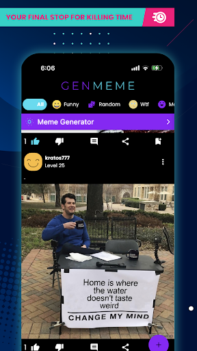 Android application Genmeme - Generate fun memes screenshort