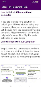 Mobile Password PIN Clear Help 2021 1.2 APK screenshots 4