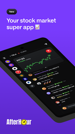 Android application AfterHour: Stock Chat & Alerts screenshort