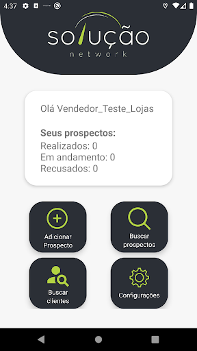 Android application Solução: Gestão de Vendas screenshort