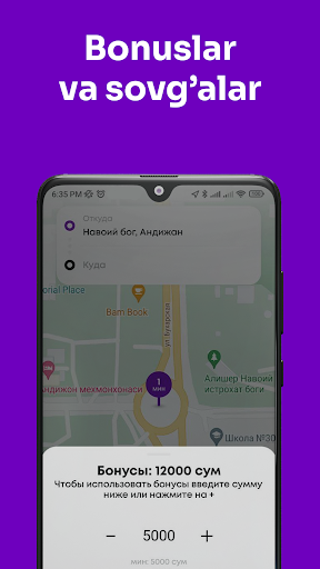 Android application BonusTaxi— qulay mobil ilova screenshort