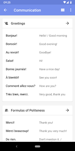 Your French Phrasebook Screen 2