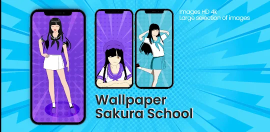 Wallpaper Sakura School Anime