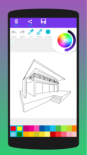 House Coloring Book Screen 3