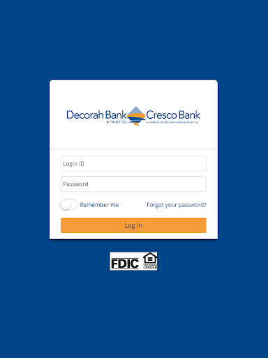 Android application Decorah Bank and Cresco Bank screenshort