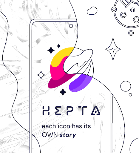 Screenshot of Hepta Lite Icons Theme UI