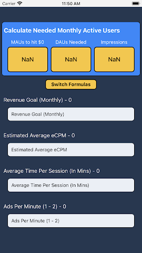 Ad Revenue Calculator Screen 2