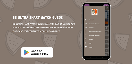 Android application S8 Ultra Smart Watch Guide screenshort
