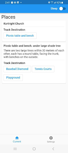 Android application XploreNinja by BlindSquare screenshort