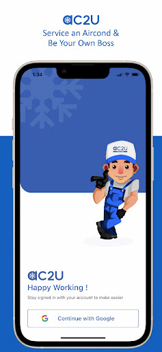 Android application AC2U Technician screenshort