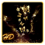 Cover Image of डाउनलोड Gold Butterfly APUS Live Wallp  APK