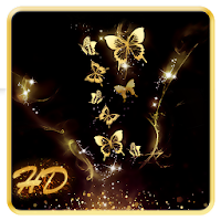 Gold Butterfly APUS Live Wallpaper