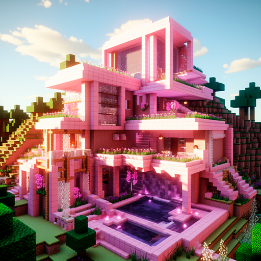 Casa moderna rosa  Minecraft Amino • Crafters Amino