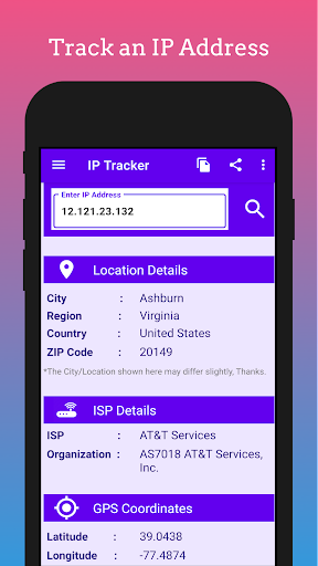 Android application IP Tracker Pro screenshort