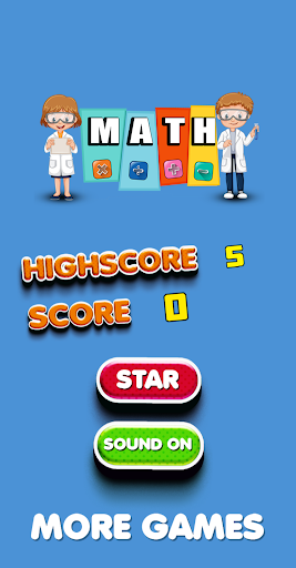 Android application MATH GAME screenshort