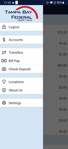 Tampa Bay Federal Credit Union Screen 2