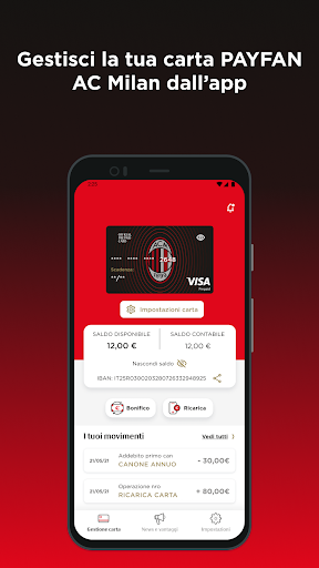 Android application REPX PAYFAN AC Milan screenshort