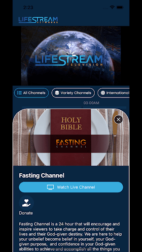 Android application LifeStream Networks TV Guide screenshort