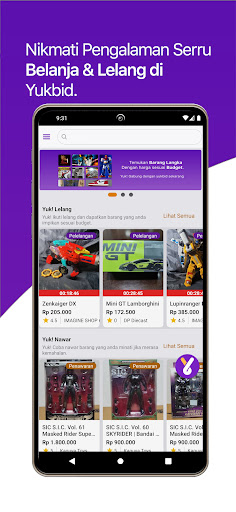 Android application Yukbid screenshort