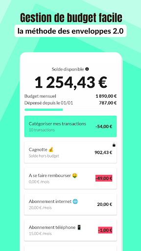 Android application Budgeez - gestion de budget screenshort