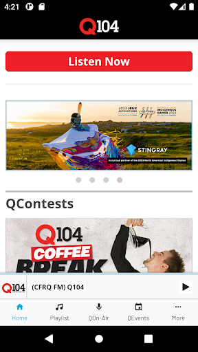 Android application Q104 Halifax screenshort