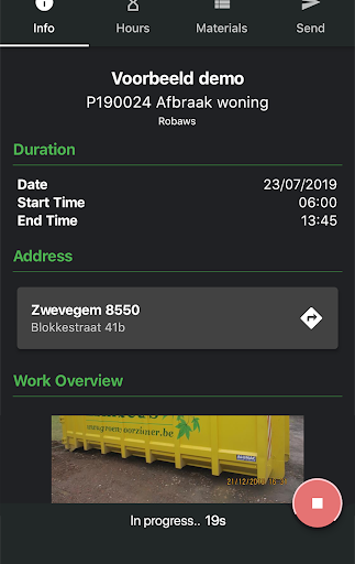 Wappy eenvoudige werkbon app Screen 2