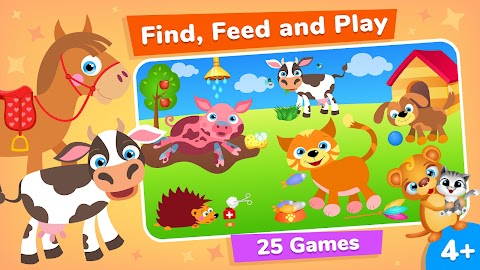 123 Kids Fun Animals Gamesのおすすめ画像1