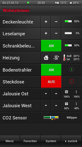 Feller HomeServer Screen 2