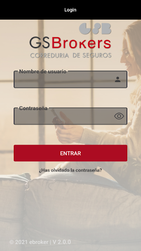 Android application Área Clientes GS BROKERS screenshort