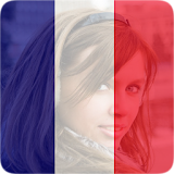 French Flag Pray For Nice icon
