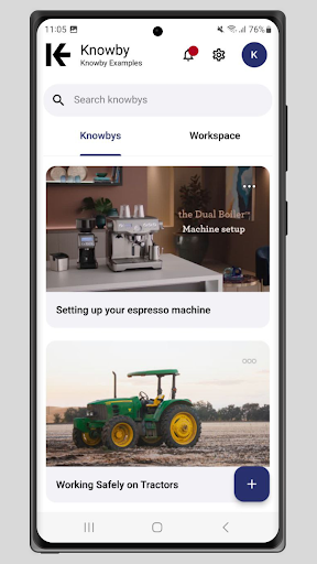 Android application Knowby Pro screenshort