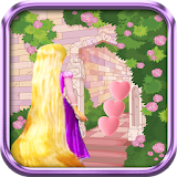 Rapunzel with Black Horse icon