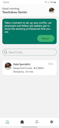 Android application SwiftJob screenshort