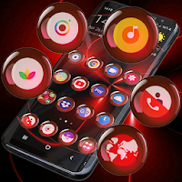 Theme Launcher - Orb Red Icon Changer Free Round