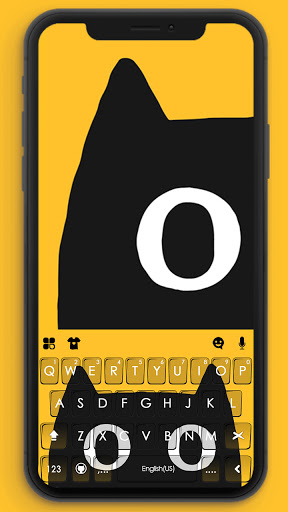 Android application Black Cat Live Keyboard Backgr screenshort