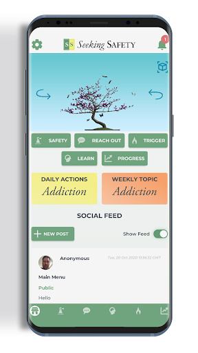 Android application Seeking Safety screenshort