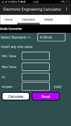 EE Calculator Screen 2